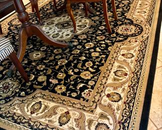 8x10 black background rug