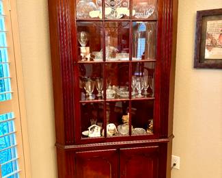 Lighted corner china/display cabinet