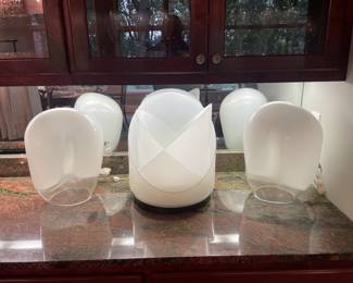 Pair of Vistosi Zagheto Lamps with a Carlo Nason Lamp