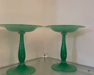 Collection of Steuben Jade Glass