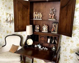 vintage hand made wood secretay desk