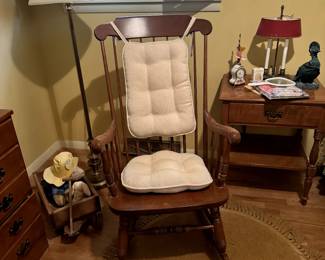 Antique Rocking chair with matching foot stool