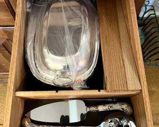 antique sterling silver serving wear