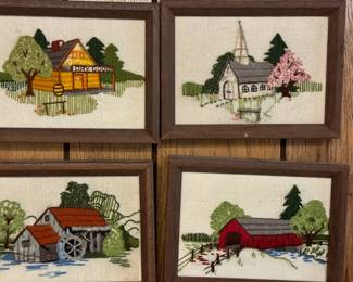 Vintage needlepoint art