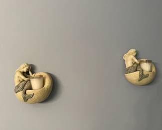 Pair of fun mermaid candle holders.