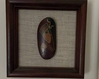 Egyptian wood inlay.