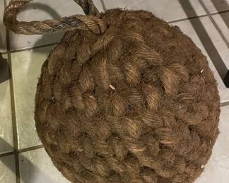 Boat fender made of jute.