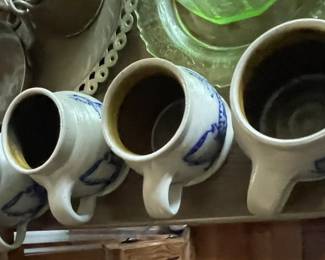 Set of four mugs.
