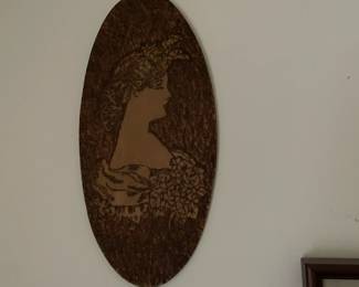 Vintage portrait wall plaque.