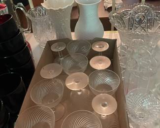 Vintage glasses and vases.