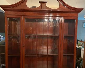 Cherry china cabinet.