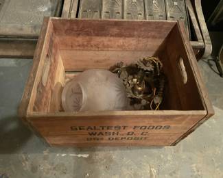 Vintage "Sealtest Foods" wooden cart.