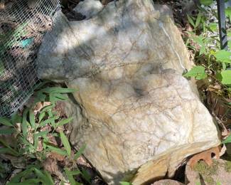Large quartz rock.