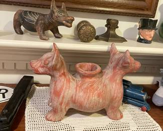 Pre-Columbian Colima two-headed dog vessel.