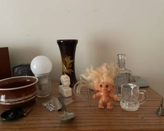 Perfume bottles and other "smalls."