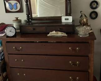 Antique bureau with separate valet.
