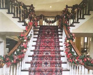 Staircase with garland