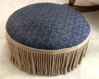 Fringed foot stool