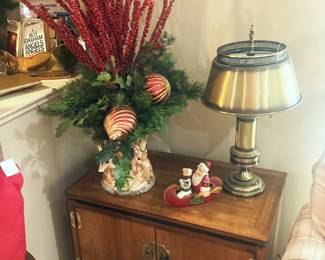 Another Christmas arrangement; side table
