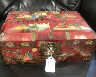 Korean red ox horn jewelry box