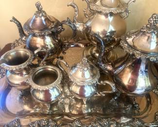 Silverplate tea service