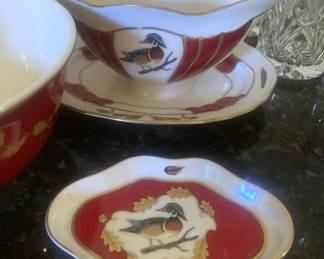 Chase "Winter Game Birds"  serving pieces