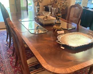 Elegant dining table with 8 chairs