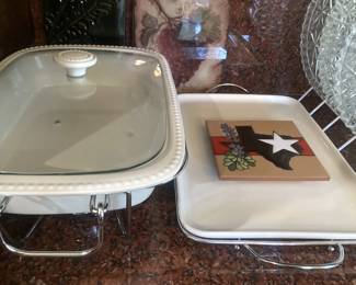 Casserole dish; Texas trivet