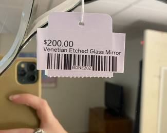 Venetian Etched Glass Mirror