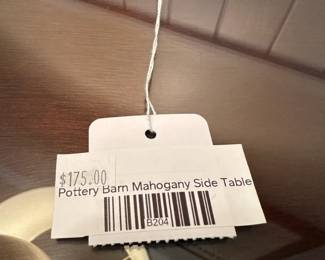 Pottery Barn Mahogany Side Table