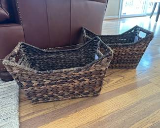 Woven hyacinth baskets