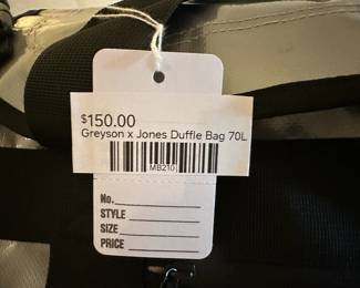 Greyson x Jones Duffle Bag 70L