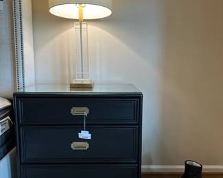 Ethan Allen Black Dresser Nightstand 