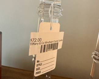 Tiffany & Co Windham Crystal Candle Stick Holders Pair