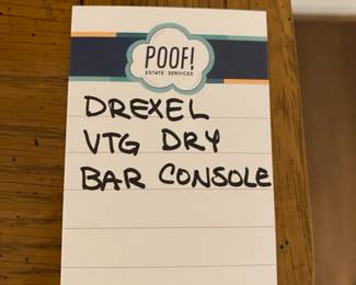 Drexel Vtg Dry Bar Console