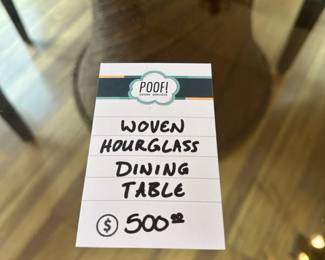 Woven Hourglass dining table