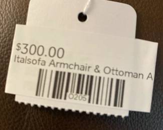 Italsofa Armchair & Ottoman A