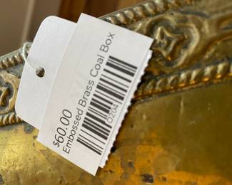 Embossed Brass Coal Box