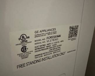 GE freezer