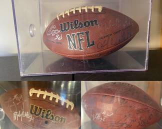 Multiple Signatures NFL Football 
