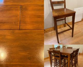  Bar Height Table & 8 Bar Height Chairs