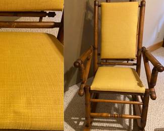 Antique Victorian Turned Rocker Pristine 