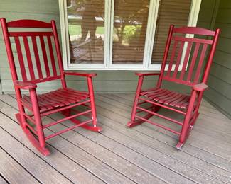 Pair Red Rockers