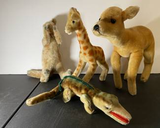 4 Steiff Mohair Plush animals
