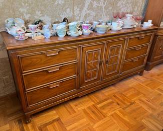 Here you can see one of the buffet tables as well as some of the dishware.