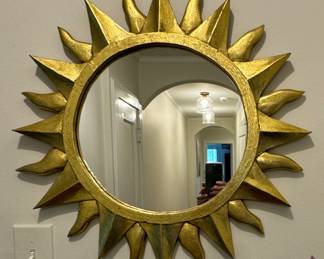 John Richards Sunburst Mirror. Measures 23" D. Photo 1 of 2. 