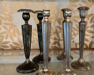 Sterling Silver Candlesticks. 