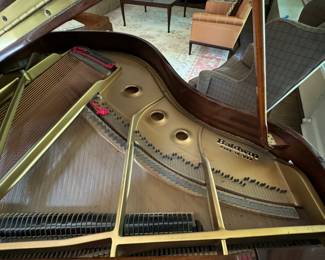 Vintage High-Glass Mahogany Finish Baldwin Model C Baby Grand Piano, 1994. Serial Number 312346. Photo 3 of 4. 