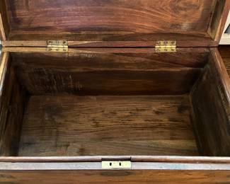 Wood Box with Brass Detail. Photo 2 of 4. 