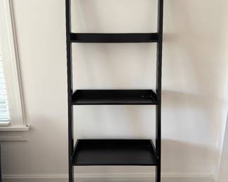 Floating Ebonized Wood Book Case - 2 Available. 